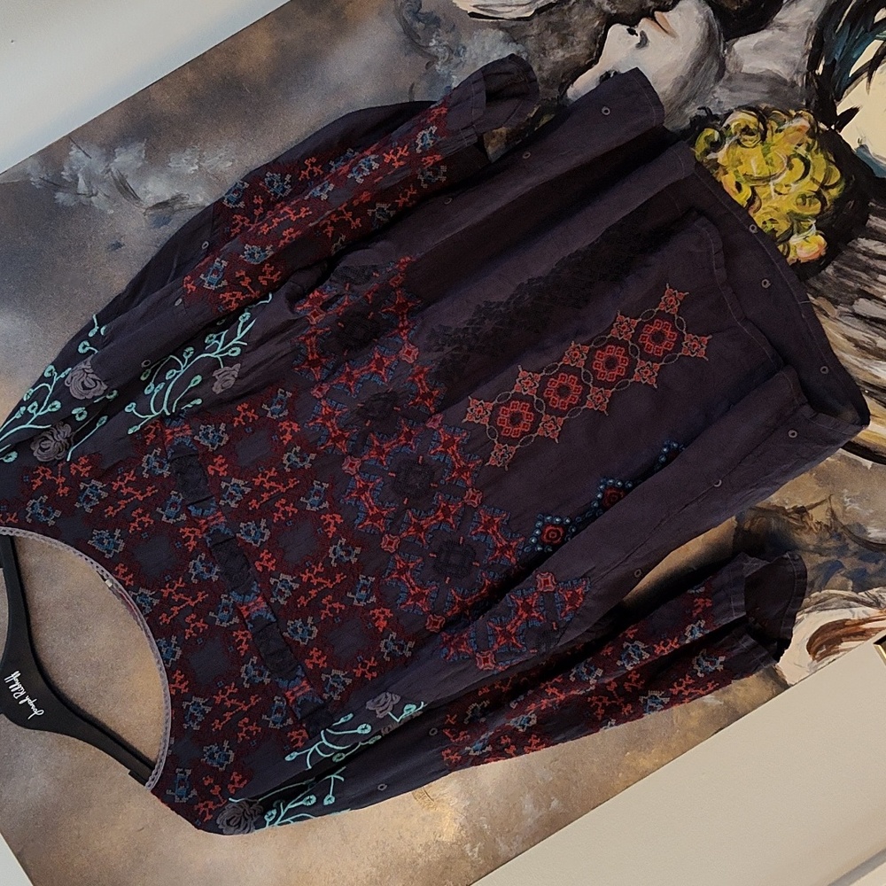 Johnny Was embroidered tunic